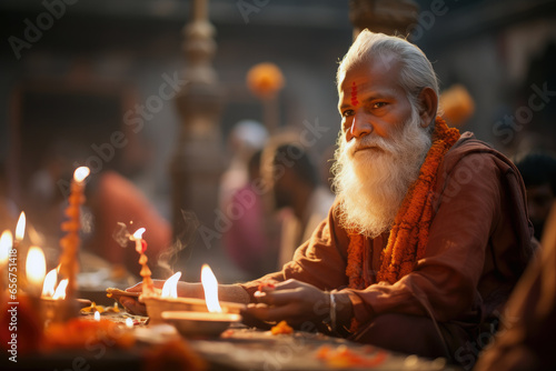  Hindu priest in a temple 
