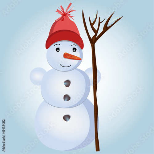 snowman, carrot, fun, hat, brunch stome, button photo