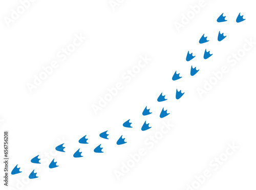 duck or penguin footprints pattern brush