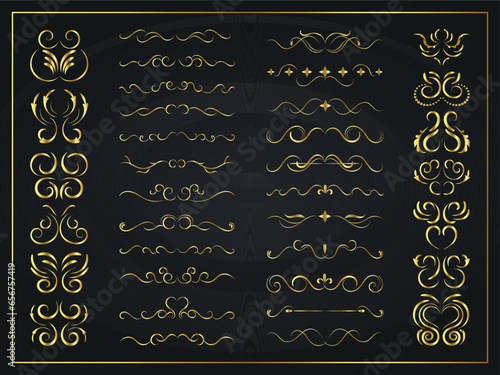 Floral logo ornamental elements mega collection decoration pack