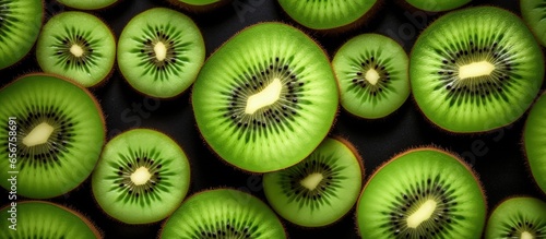 Kiwi fruit used as backdrop with copyspace for text