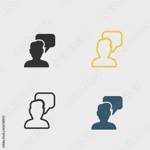 Chat User vector icon illustration sign
