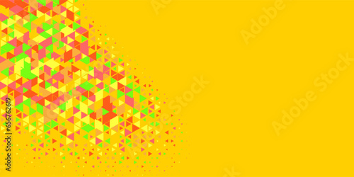  Multicolored abstract Triangle background with variety of triangular shapes and colors, triangles or concave with Copy space 