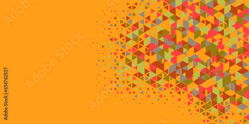  Multicolored abstract Triangle background with variety of triangular shapes and colors, triangles or concave with Copy space 