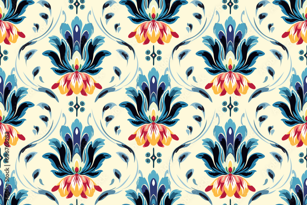 Abstract ethnic pattern flower design. Aztec fabric boho mandalas textile wallpaper. Tribal native motif African American sari elegant embroidery vector background Abstract ethnic pattern flower design. Aztec fabric boho mandalas textile wallpaper. Tribal native motif African American sari elegant embroidery vector background