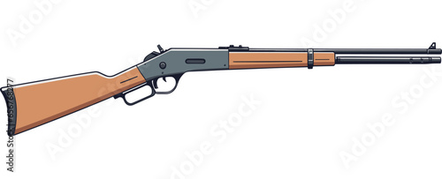 A vector of a firearm on a white background
