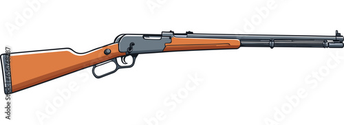 A vector of a firearm on a white background