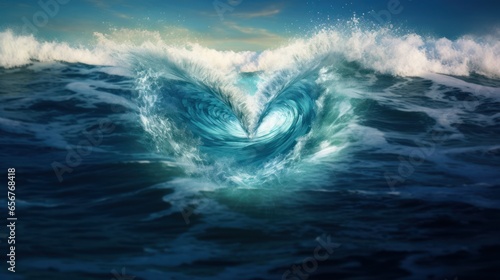 Infinite Love: The Ocean's Endless Heart Shapes © nishihata