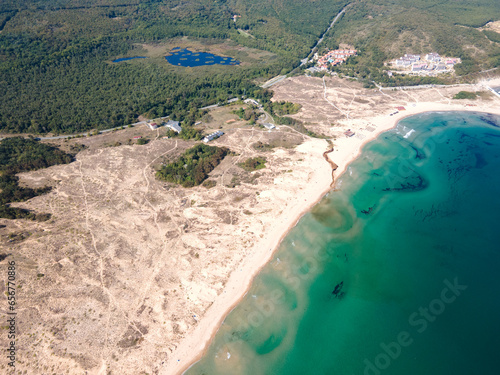 Aerial view of Arkutino beach, Bulgaria photo