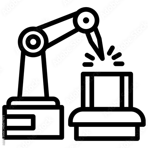 Manufacturing Engineering Outline Icon