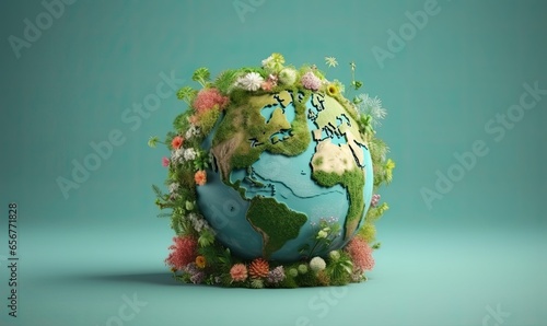 Environmental crystal globe design concept