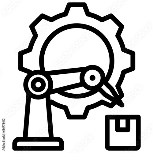 Manufacturing Techniques Outline Icon