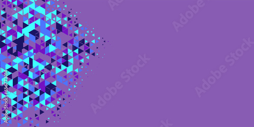  Multicolored abstract Triangle background with variety of triangular shapes and colors, triangles or concave with Copy space 
