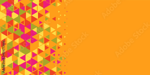  Multicolored abstract Triangle background with variety of triangular shapes and colors, triangles or concave with Copy space 