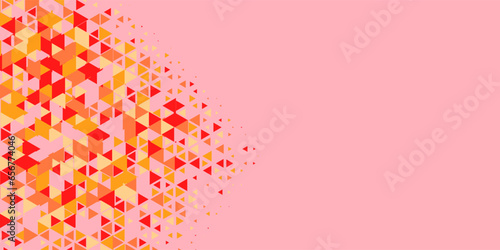  Multicolored abstract Triangle background with variety of triangular shapes and colors, triangles or concave with Copy space 
