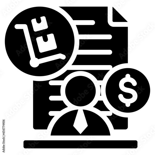 Purchasing Manager Glyph Icon