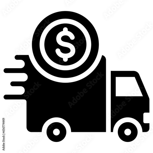 Shipping Cost Glyph Icon
