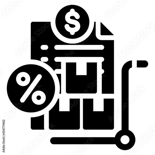 Purchase Discount Glyph Icon