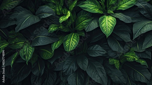 Green leaves background illustration  © Asha.1in