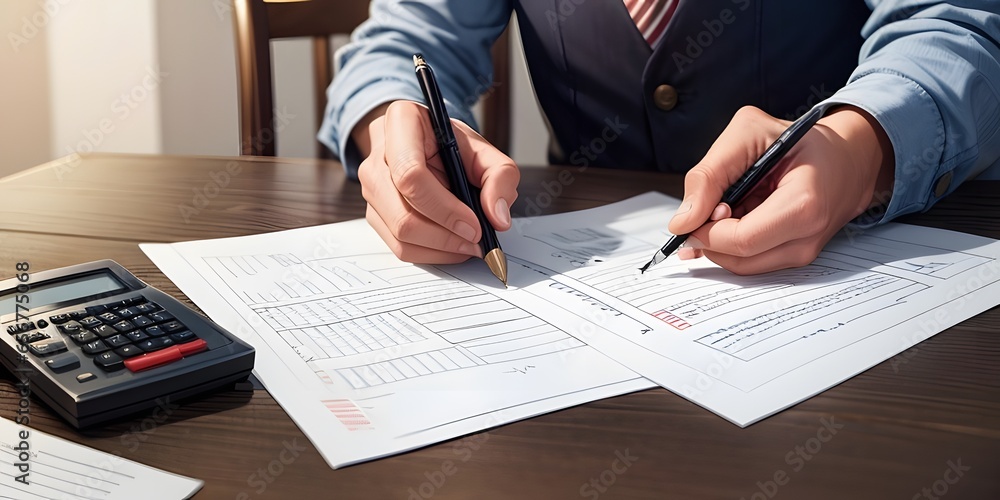 professional business person analyzing data professional business person analyzing data