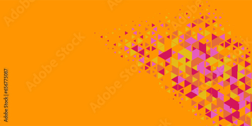  Multicolored abstract Triangle background with variety of triangular shapes and colors, triangles or concave with Copy space 