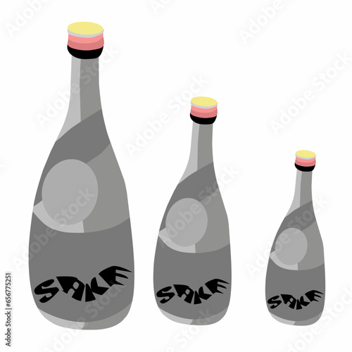 Vector graphic of world sake day for sake day celebration. flat design. Line art design. flyer design. flat illustration. Banner design. October 02.
