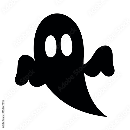 Isolated ghost silhouette halloween icon Vector illustration