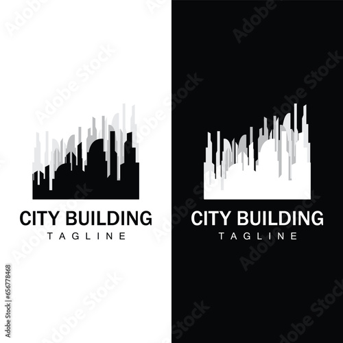 Skyline Building Logo  Simple Modern Design Vector Illustrator Template
