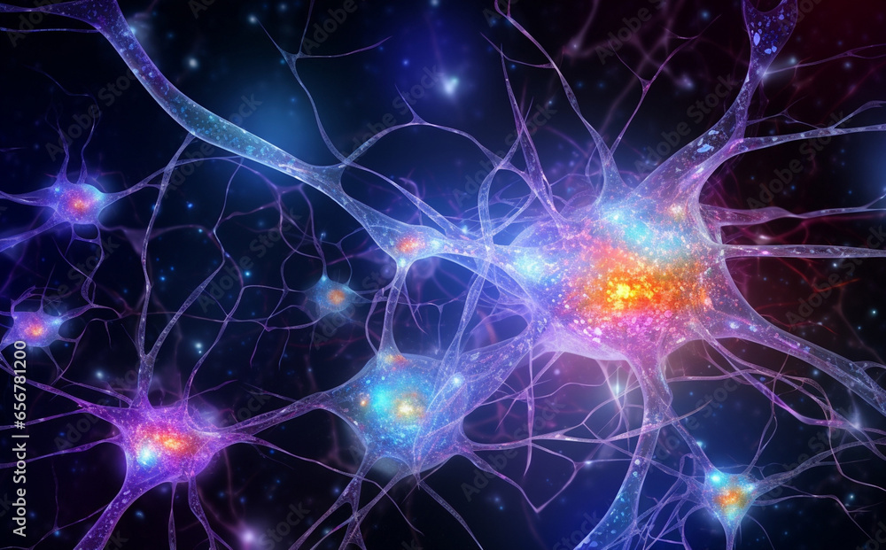 Fototapeta premium Brain nucleus biology anatomy nerve neural science cell synapse neuron