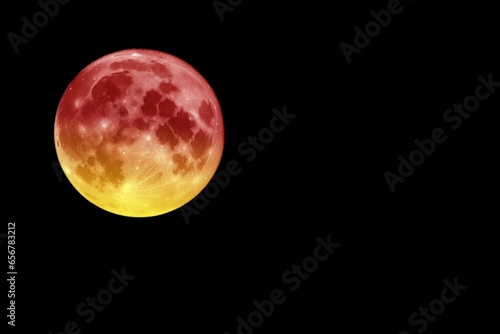 moon. red shining moon