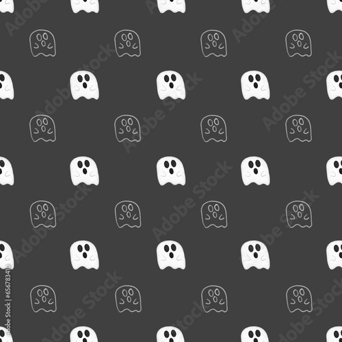 Halloween ghost seamless pattern background