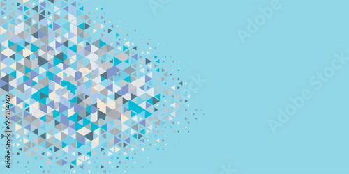  Multicolored abstract Triangle background with variety of triangular shapes and colors, triangles or concave with Copy space 