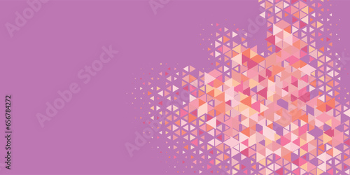  Multicolored abstract Triangle background with variety of triangular shapes and colors, triangles or concave with Copy space 
