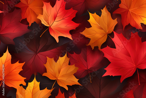 Autumn maple leaves background. Vector illustration for your graphic design 