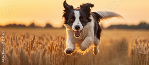 Border Collie herding and training on a field