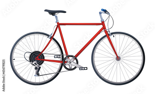 City bicycle. Urban bike. Vector illustration isolated on white background