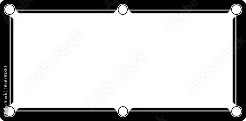 rectangular billiard table frame with copy space