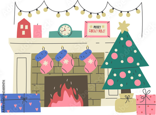 Christmas Home Fireplace