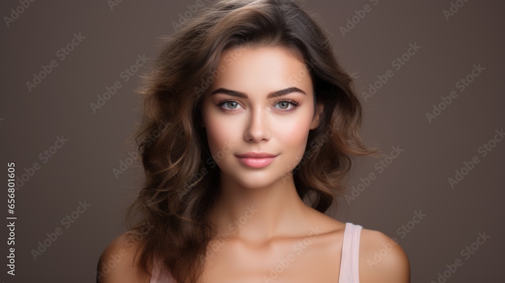 smooth and healthy skin Latin American woman face for cosmetics skincare advertisement commercial. smooth and healthy skin Latin American woman face for cosmetics skincare advertisement commercial.