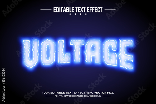 Voltage 3D editable text effect template