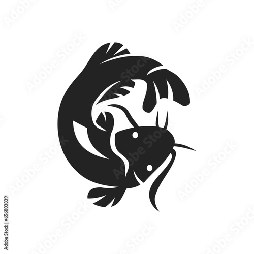 catfish logo template Isolated. Brand Identity. Icon Abstract Vector graphic