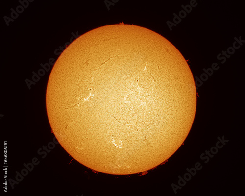 October 2023 Surface of the Sun as seen through a Hydrogen Alpha Solar Telescope photo