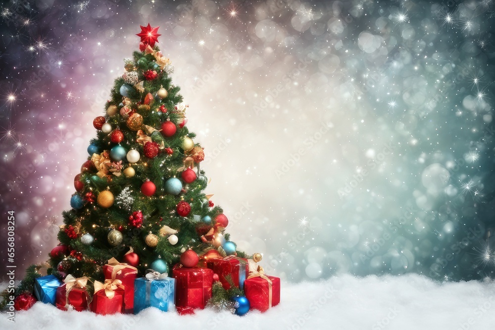 Festive Christmas Tree Background