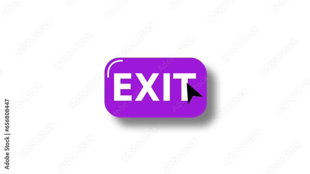 Exit button icon Exit sign animation, Close icon concept. k1_1552 Exit button icon Exit sign animation, Close icon concept. k1_1552