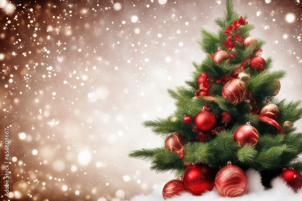 Obraz premium Festive Christmas Tree Background