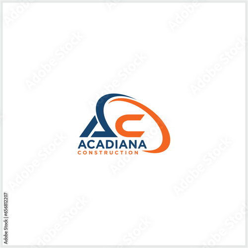ac letter circle generic logo