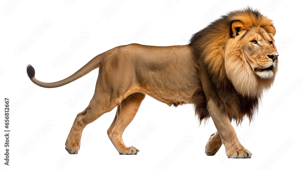 Lion walk Isolated Lion walk Isolated