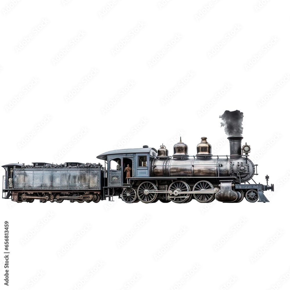 Naklejka premium Locomotive Train Isolated
