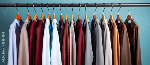 Organize freshly cleaned coats on hangers for superior winter laundry service