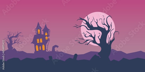 Vector background design with halloween theme